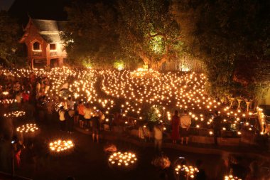 Chiang Mai Tayland-Şubat 14: Vesak Day.Traditional Budist