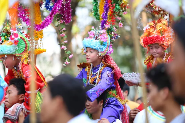 CHIANGMAI, THAILAND-MARCH 30: Poi Sang Long festival, Traditional — стоковое фото
