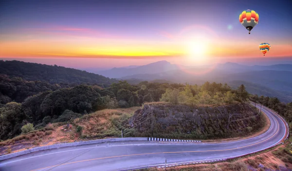 Doi Inthanon National park at sunrise Chiang Mai Thailand — Stock Photo, Image