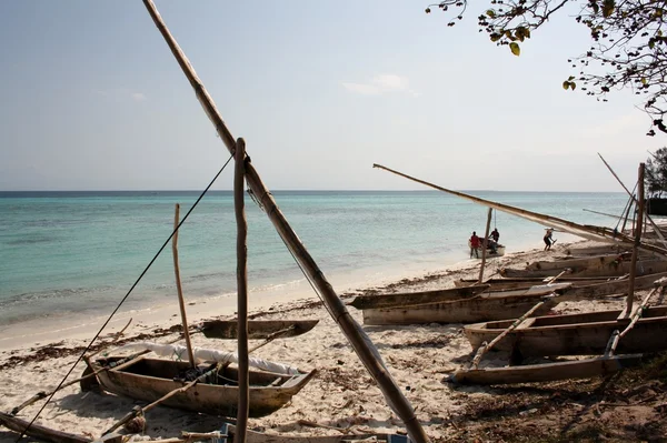 Boten op het strand — Stockfoto