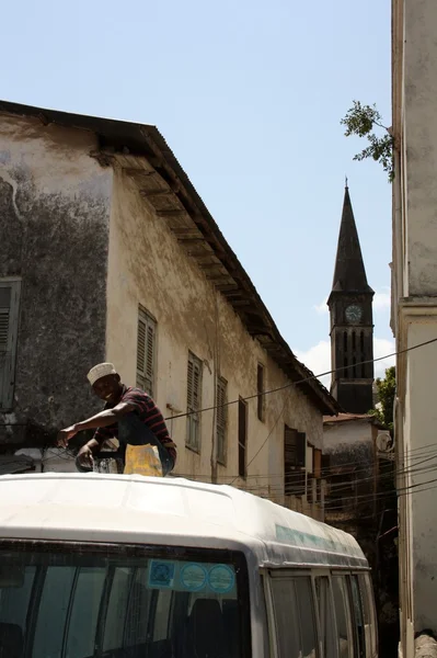 Drhnutí autobus. Zanzibar — Stock fotografie