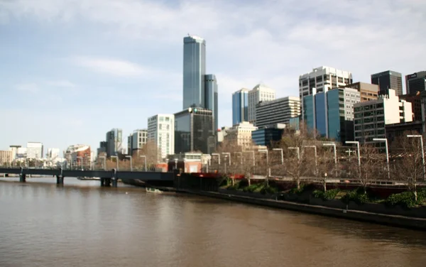 Melbourne Skyline von Südufer 2 — Stockfoto