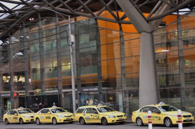 Taksi taksi içinde melbourne c.b.d.