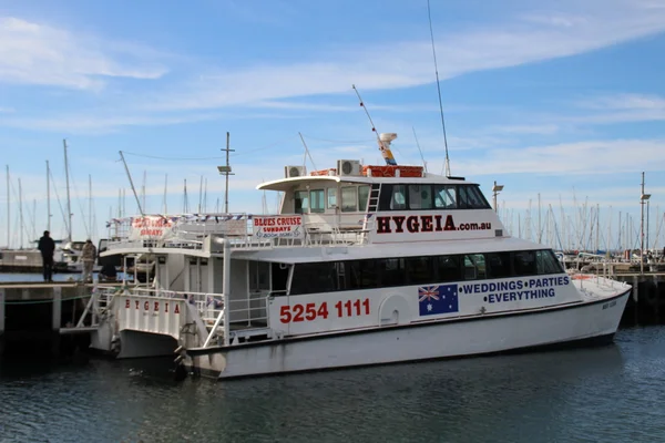 มุมมองด้านข้างของท่าเรือ Geelong จากบริเวณโดยรอบ — ภาพถ่ายสต็อก