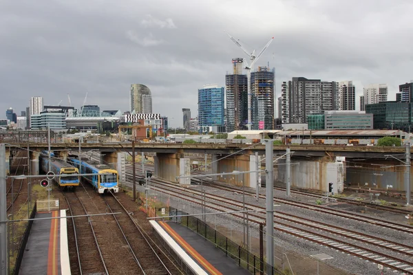 Blick vom Bahnhof North Melbourne. — Stockfoto