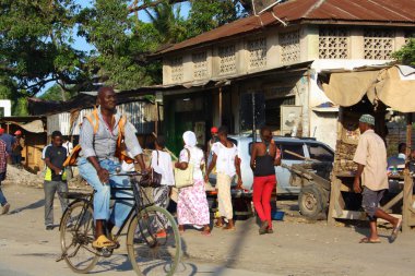 Hustle and Bustle in Kenya. clipart