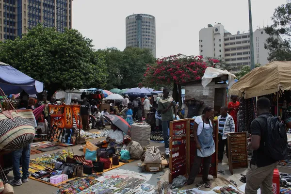 Maszáj piacon. Nairobi. — Stock Fotó