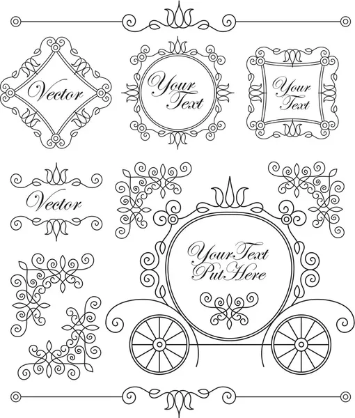 Set vintage vector ornamentos Ilustración de stock