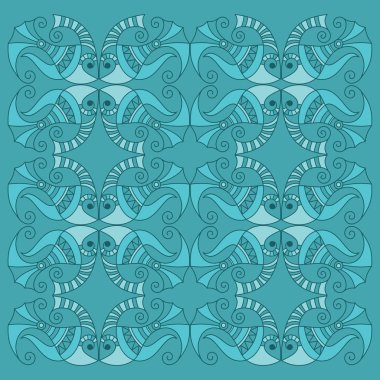 vektör balık desen