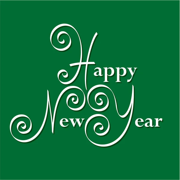 Happy new year hand lettering — Stock Vector