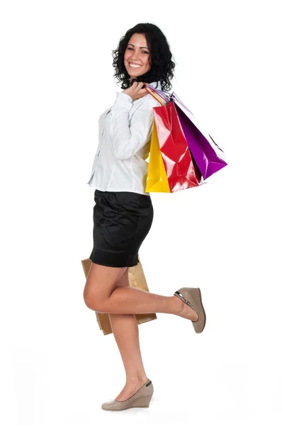 Nő bevásárló táskák — Stock Fotó