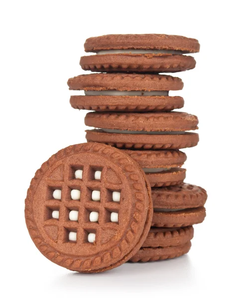 Biscuit cookies stapelen — Stockfoto