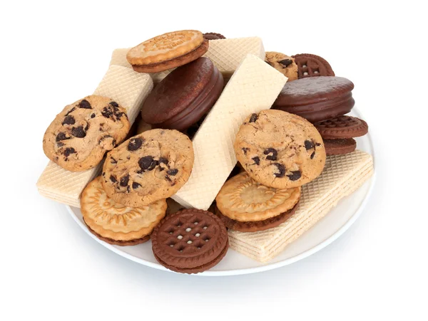 Bisküvi plaka üzerinde çeşitli