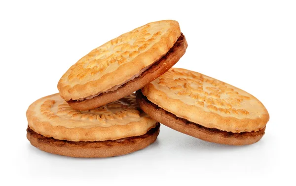 Galletas aisladas sobre fondo blanco —  Fotos de Stock