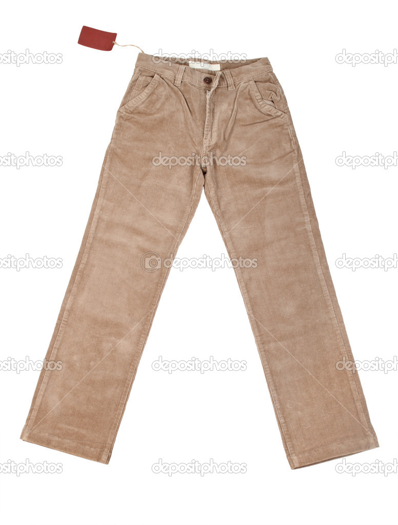 Man's pants isolated on white background