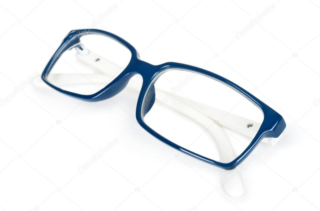 Beautiful eyeglasses isolated on white