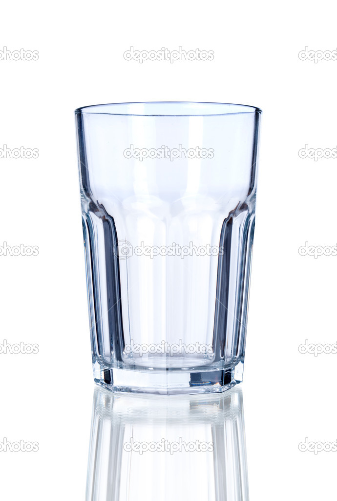 Glass cup isolated on a white background. Clipping path