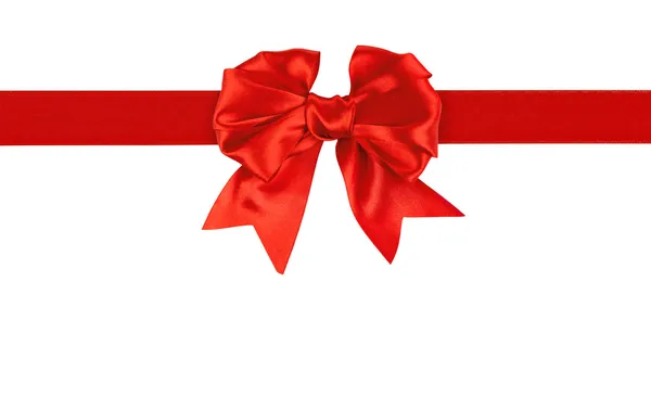 Red bow isolated on white background — Stock Photo, Image