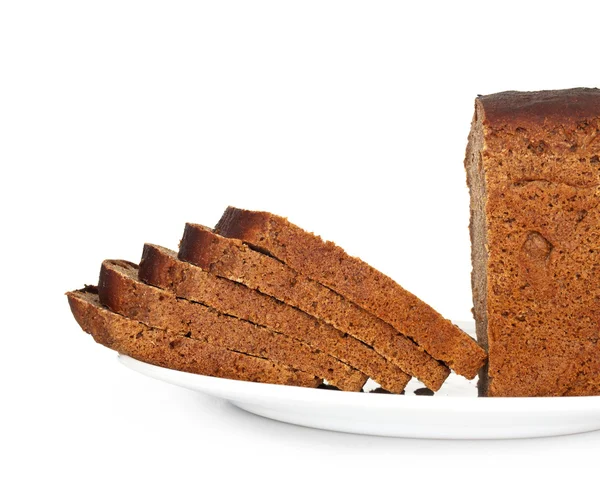 Breadon plate isolated on white background — Stock Photo, Image