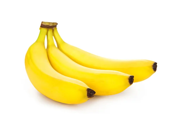 Banane gruppo isolato su sfondo bianco primo piano — Foto Stock