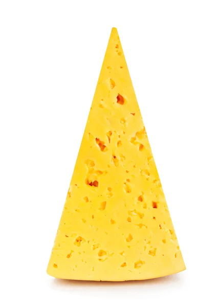 白い背景の切り欠きに分離されたチーズ — ストック写真