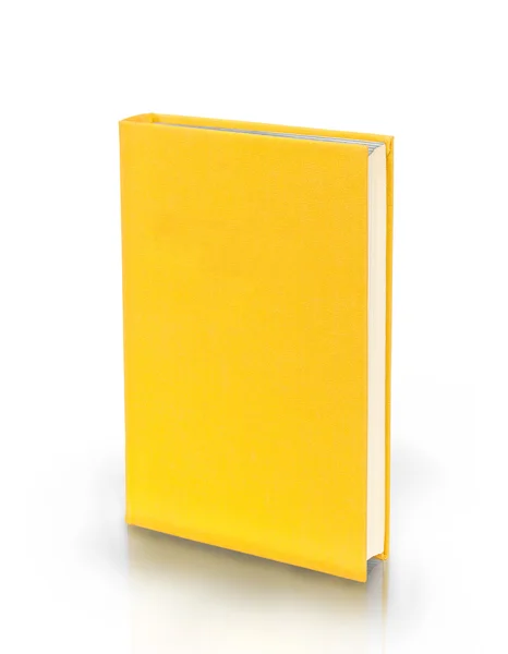 Sarı kitap beyaz arkaplanda izole edildi