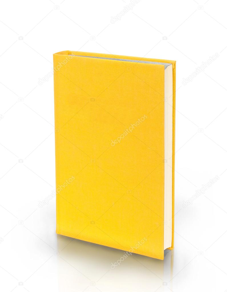 Yellow book isolated on white background