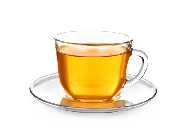 杯子中的茶，背景为白色 — 图库照片