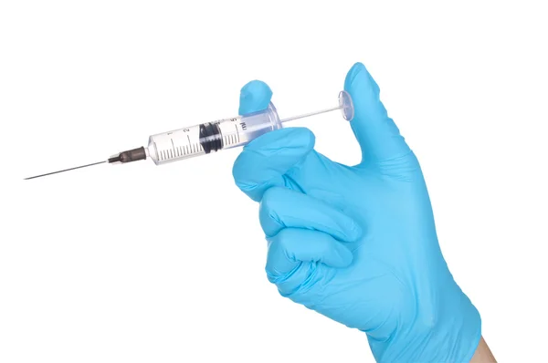 El ele tutuşma şırıngası beyaza izole edildi