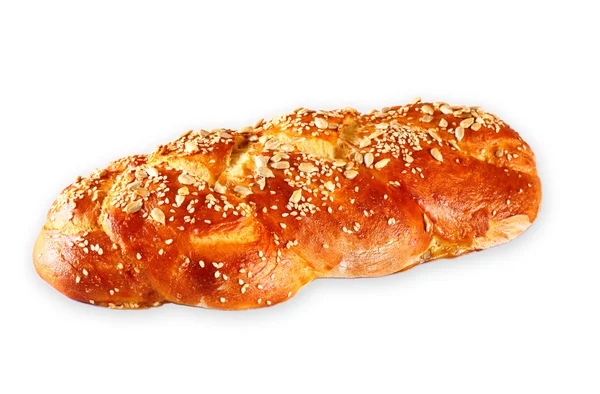 Izole challah ekmek — Stok fotoğraf