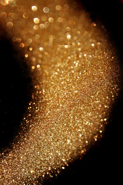 Twinkly gyllene ljus jul bakgrund — Stockfoto
