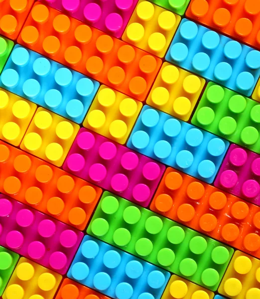 Colorato sfondo geometrico di mattoni da costruzione — Foto Stock