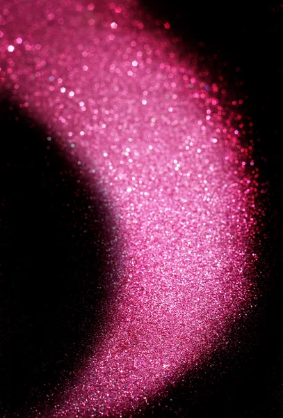 ピンクのグリッター トレイル。多重ライトから作られました。. — ストック写真