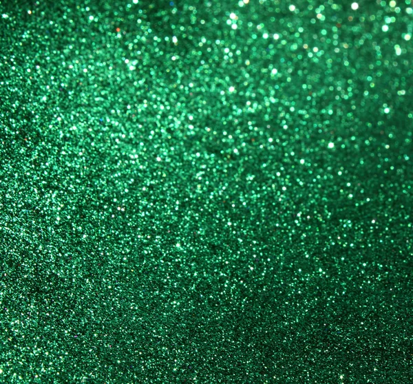 Luces de purpurina verde abstracta o fondo de Navidad —  Fotos de Stock