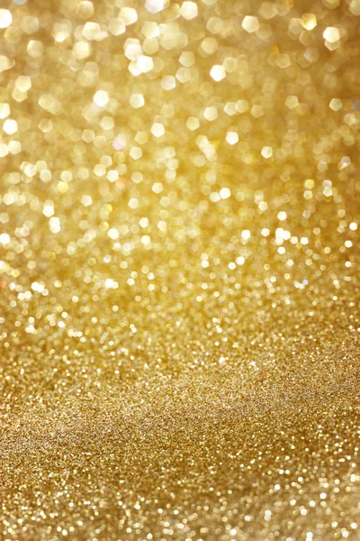 Golden christmas background or gold defoucsed lights background — Stock Photo, Image