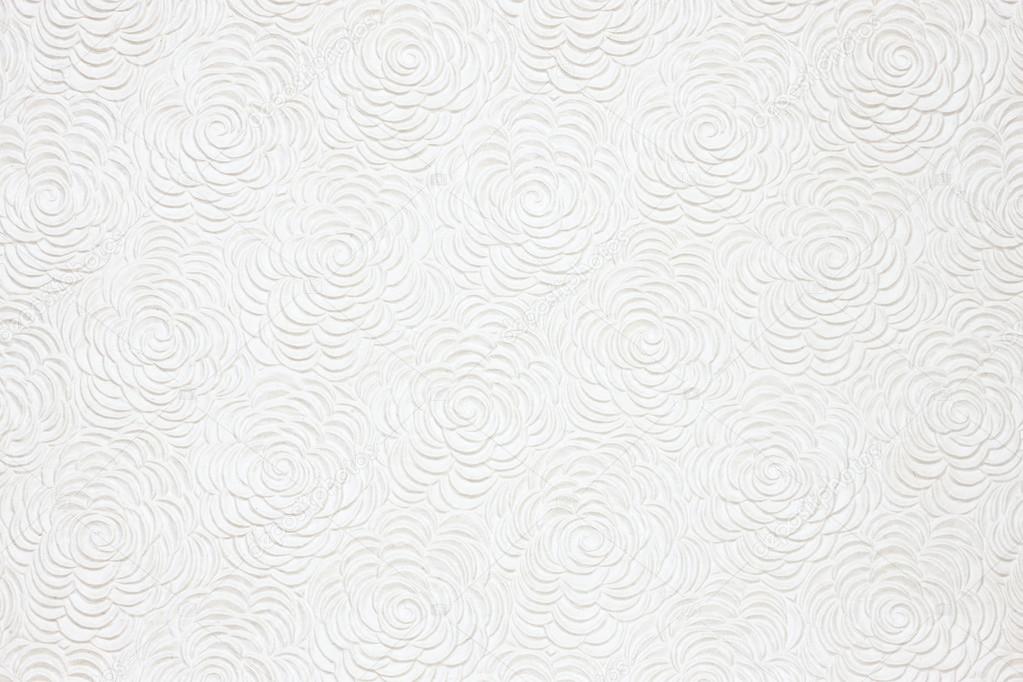 White background with floral pattern