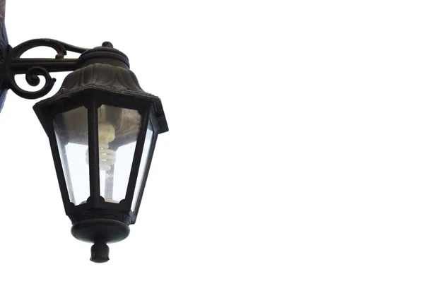 Vintage straat lamp geïsoleerd — Stockfoto