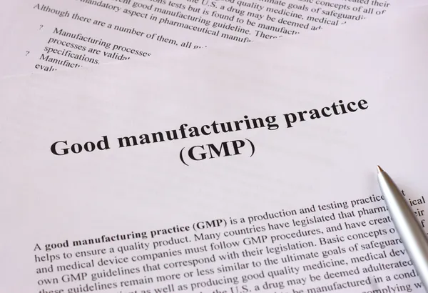 Good manufacturing practice — Stock Photo, Image