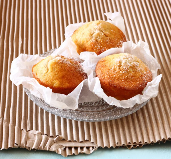 Fresh baked homemade healthy muffins — Stock Photo, Image