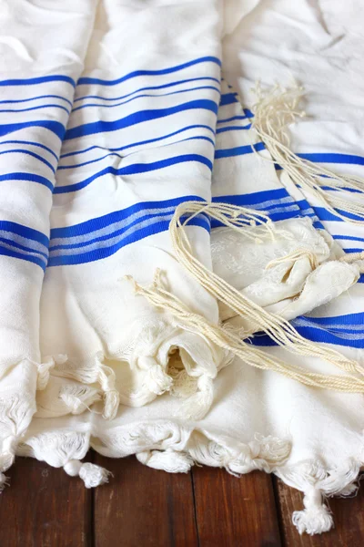 Молитвенная шаль - Талит, еврейский религиозный символ — стоковое фото