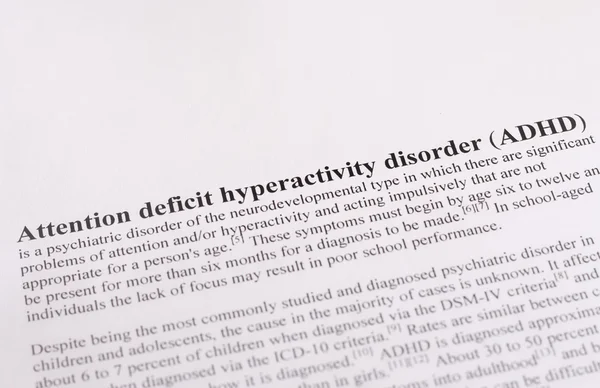 Uppmärksamhet underskott hyperactivity disorder (adhd) — Stockfoto