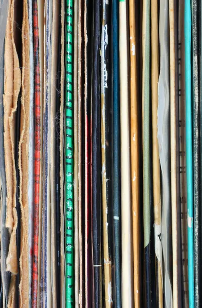 Colored records stack — Stock Photo, Image