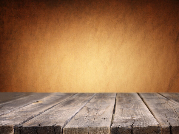 Empty wooden table