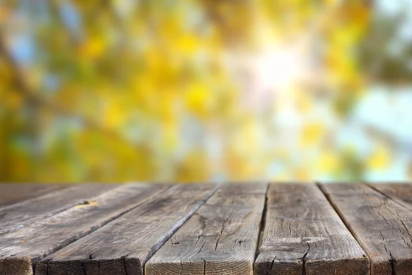 Planks with sun flare — Stock Photo, Image