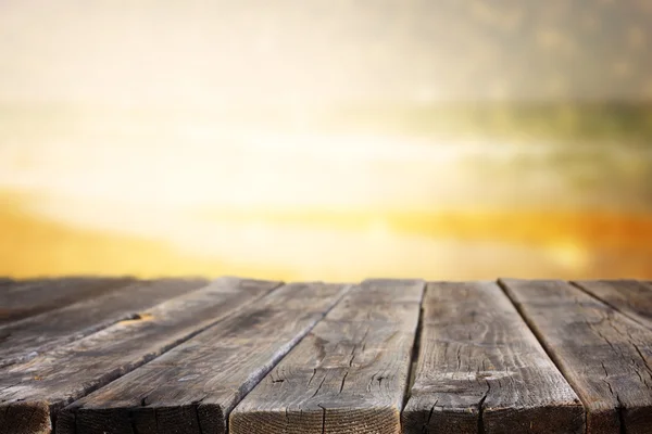 Planken met zee landschap. — Stockfoto