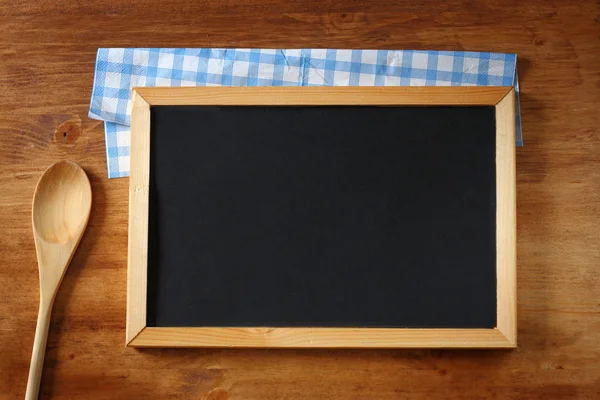 Blackboard and spoon — Stock Photo, Image