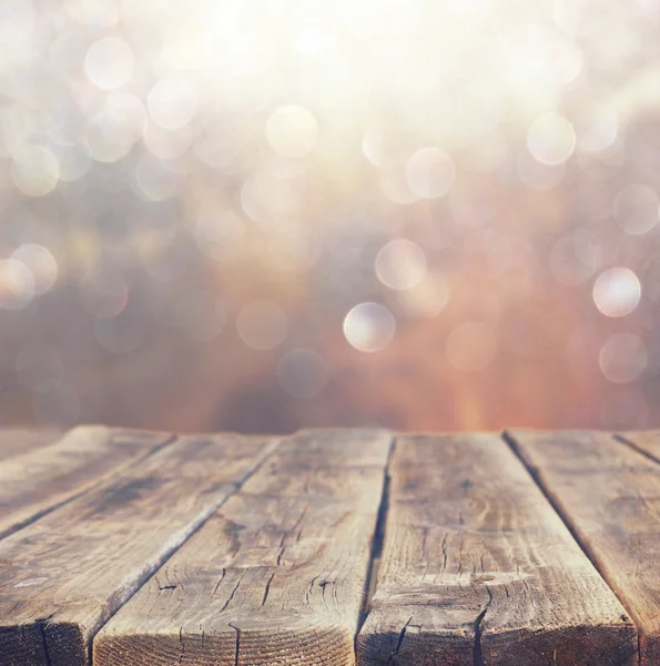 Board and  bokeh lights — Stock Photo, Image