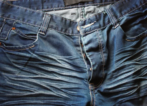 Close up of worn blue jeans — Stock Photo, Image