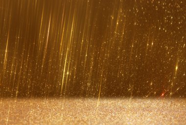 Glitter vintage ışıklar arka plan. akmak altın arka plan. defocused