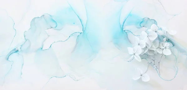 파스텔 히드란게아 창의적 이미지는 예술적 피운다 — 스톡 사진
